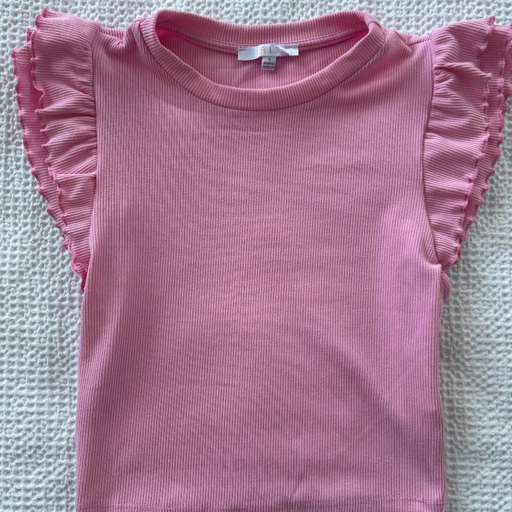Iris s/s ruffle top